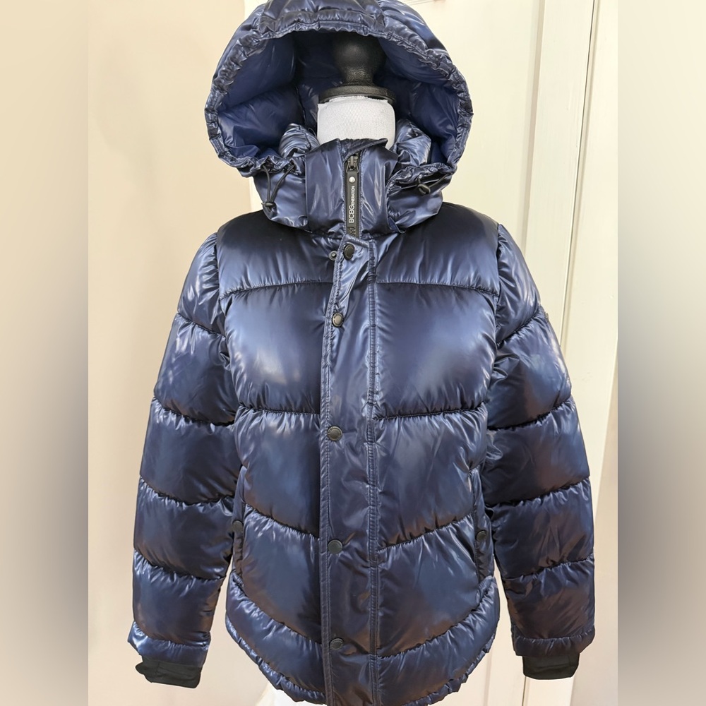 BCBGeneration Shiny PURPLE Puffer Jacket